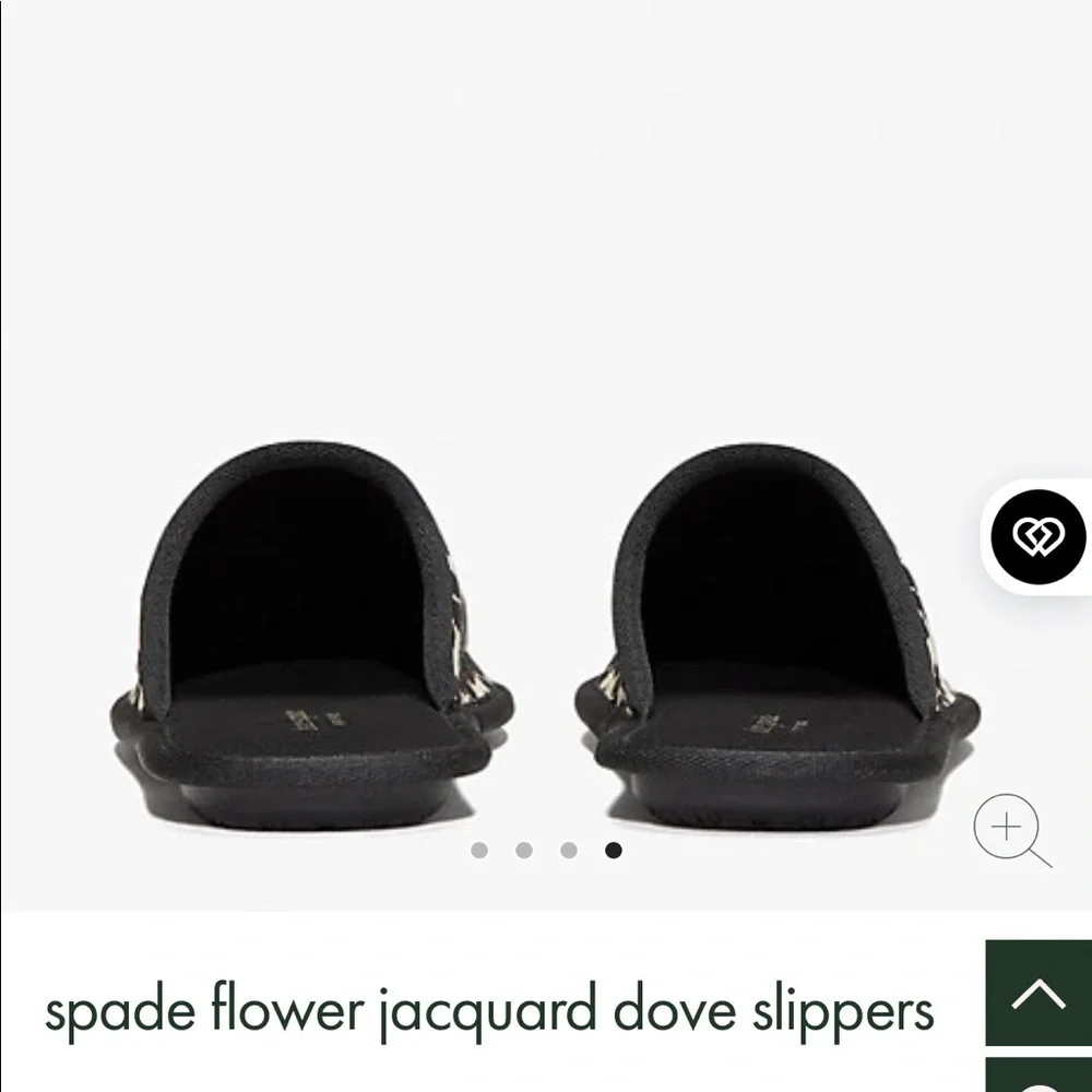 Kate Spade Flower Jacquard Dove Slippers NIB Sz 7